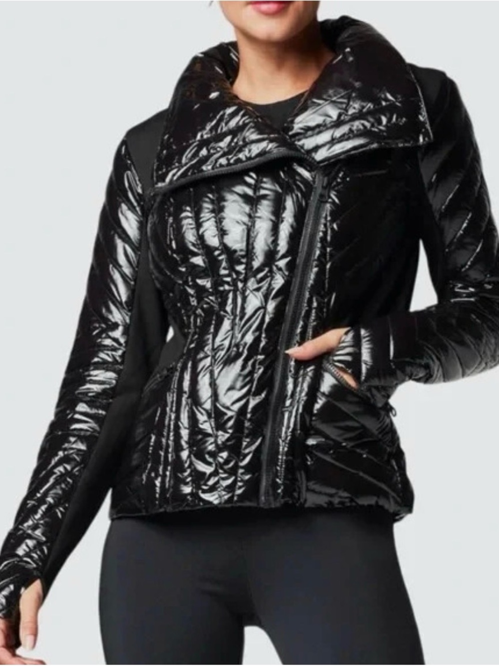 BLANC NOIR Motion Panel Down Puffer Jacket Black
